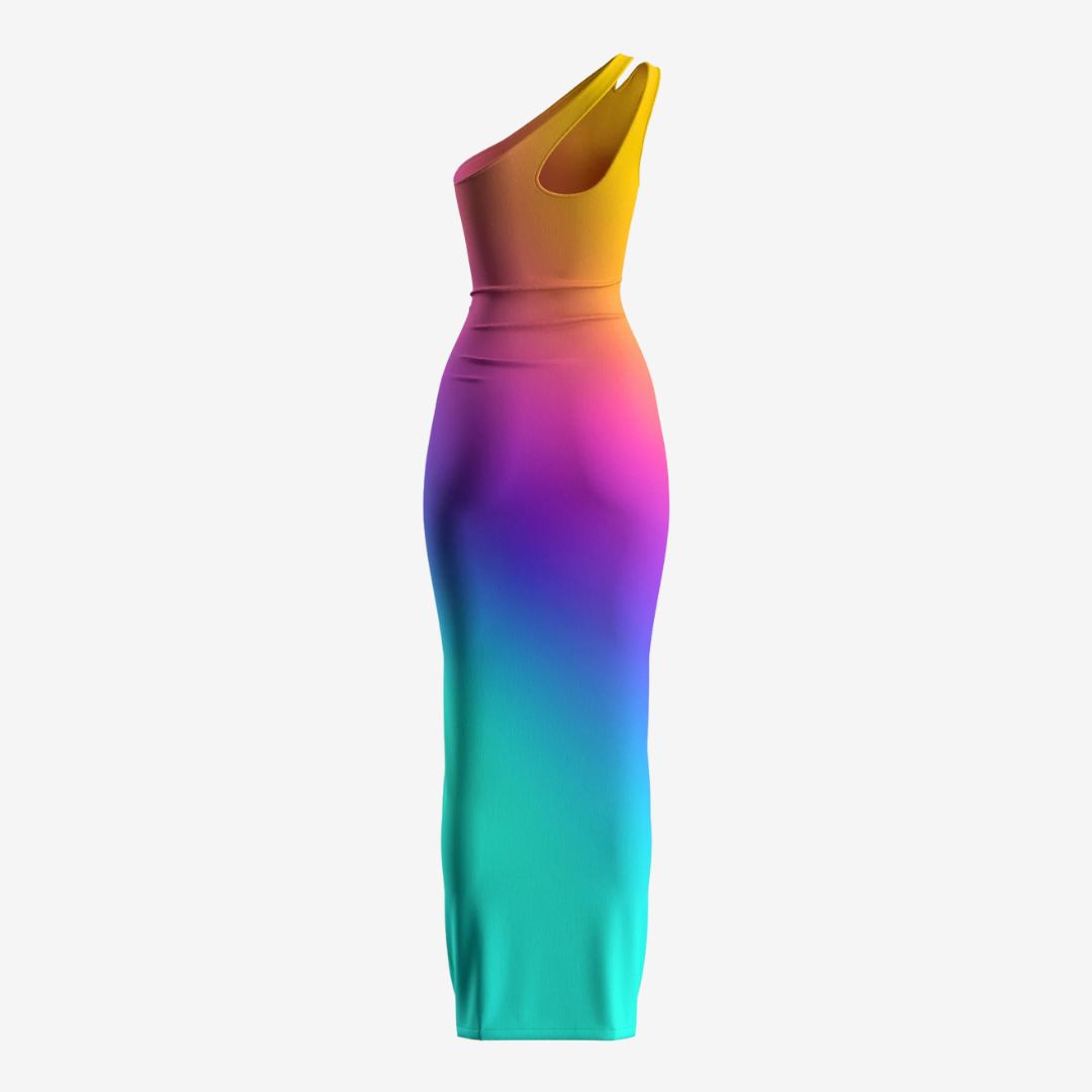 Summer Vibes One Shoulder Dress