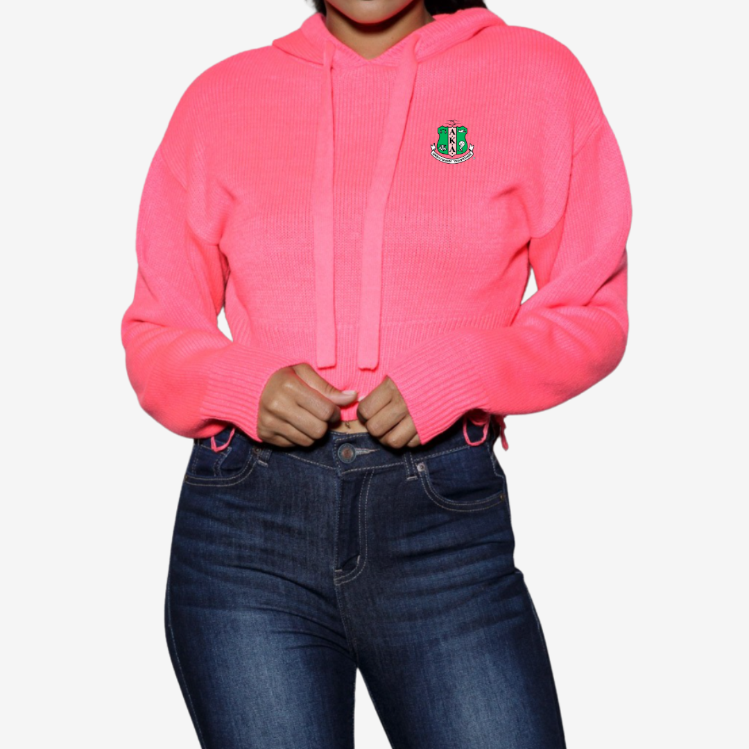AKA PRETTY & PROPER CROP SWEATER HOODIE