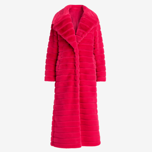 Velvet Luxe Faux Fur Trench