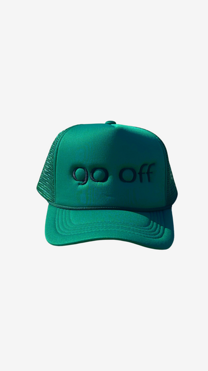 GO OFF LOGO TRUCKER HAT- GREEN