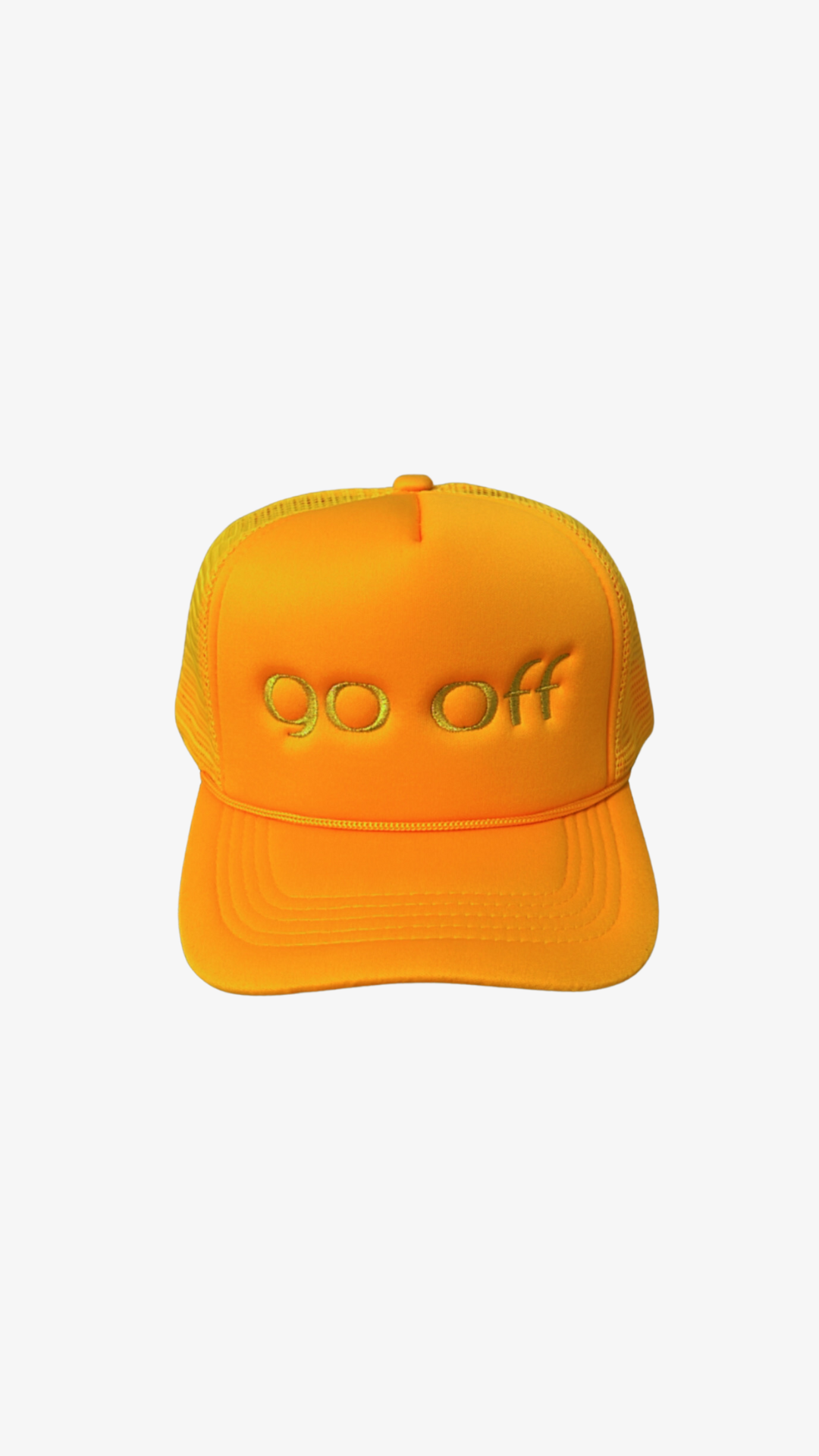 GO OFF LOGO TRUCKER HAT-GOLD/GOLD