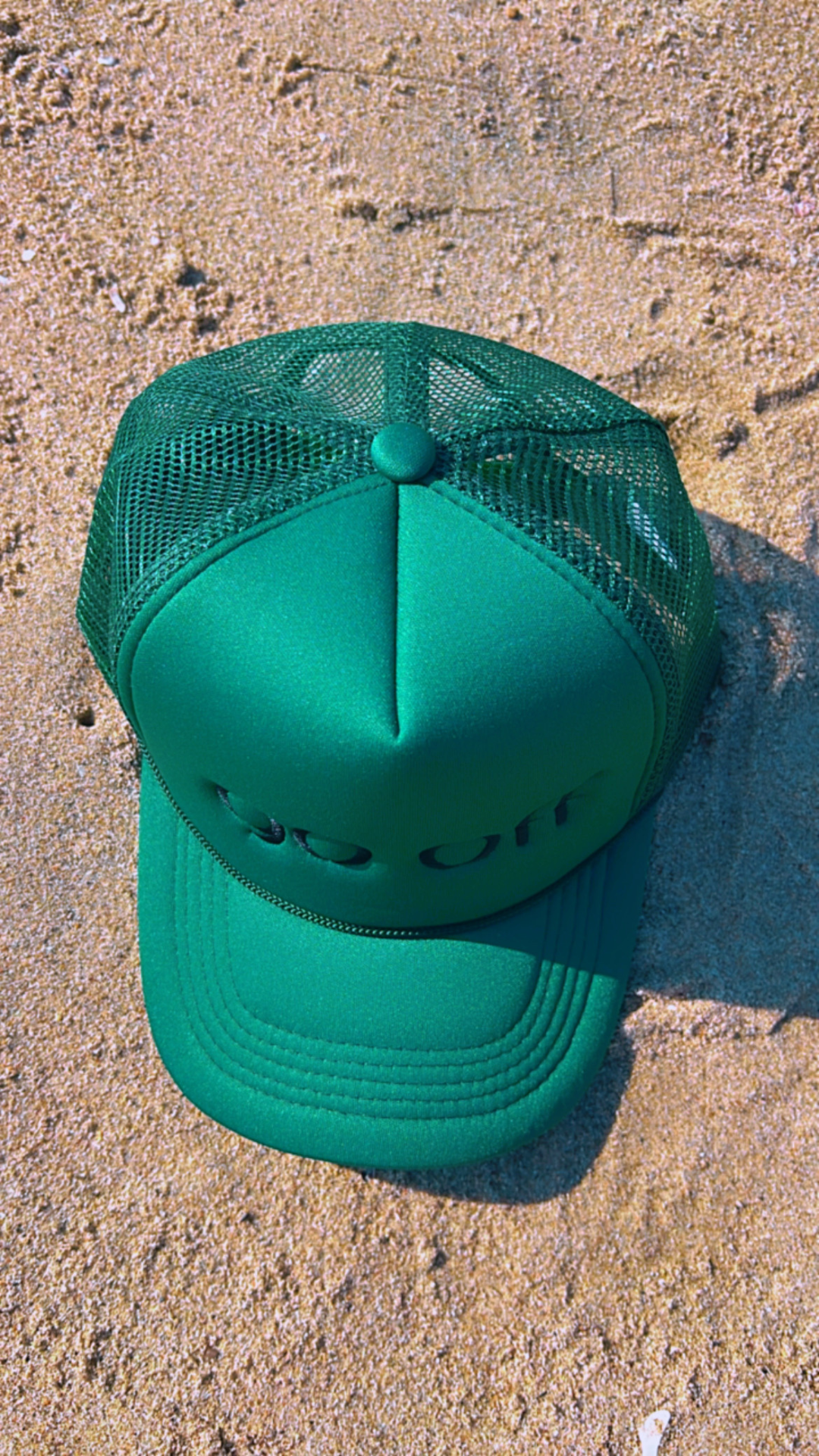 GO OFF LOGO TRUCKER HAT- GREEN