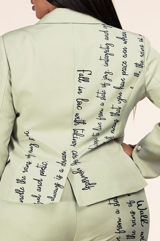 POWER SUIT FOR THE POWER WOMAN