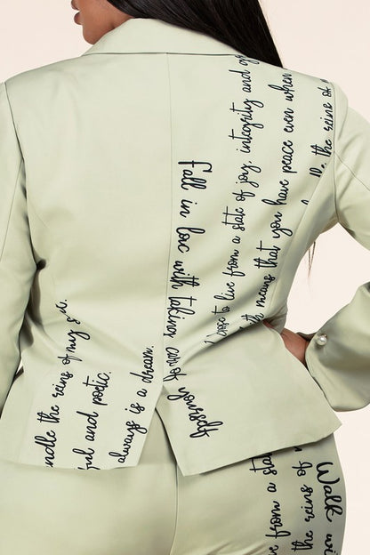 POWER SUIT FOR THE POWER WOMAN